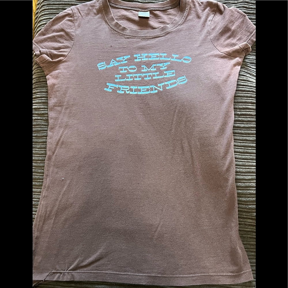 Vintage Y2K Hollister Novelty Short Sleeve Tee Say Hello To My Little Friends